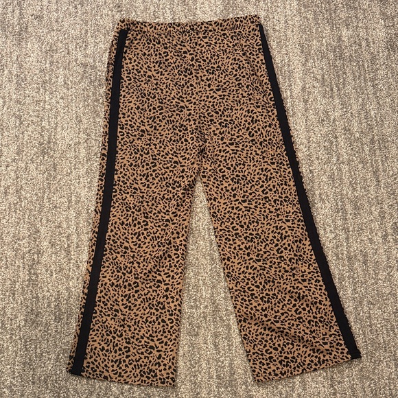 Annie Leopard Print Straight Leg Pants with Black Side Stripe - Picture 3 of 3